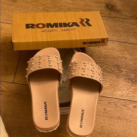 NIB Florenz 07 by Romika rose Slide Sandals - Picture 1 of 8